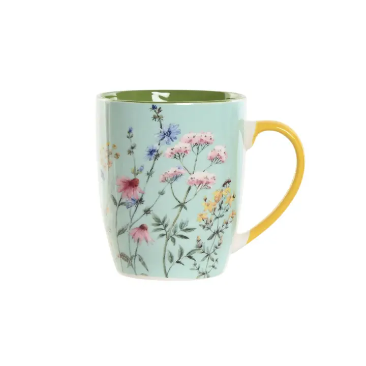 Set de Tazas New Bone con Diseño Botánico, Capacidad de 330 ml, Tamaño 10 x 8.5 x 10.2 cm, Elegante y Práctica para Café, Té o Bebidas Calientes, Ideal para Uso Diario, Decoración Natural y Regalos Especiales - 1
