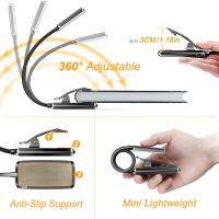 Luz de Lectura Recargable, Lampara Libro de Lectura con 9 LED/3 Modos de Protección de Los Ojos - Atenuación Continua, Batería de Larga Duración, 360° Flexible Luz de Libro con Clip - details 3