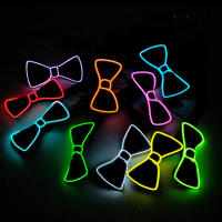 Lazo De Noche Luminosa Para Hombres Con LED Y Cable Eléctrico Brillante Para Fiesta Halloween Navidad Decoración De Barra Club Escenario Prop Ropa - details 0