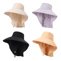 Sombrero De Bolso Para Mujer Verano Protección Solar Transpirable Con Pañuelo Capa De Piel Ligera Para Playa Viajes - details 6