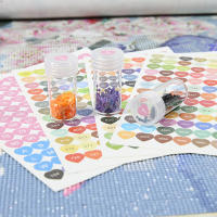 4pcs/set Etiquetas De Color Para Pintura Diamante DMC Organizador De Cajas De Almacenamiento Y Botellas Etiquetas De Mosaico De Perlas - details 12