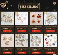 10pcs Botones De Aluminio Con Diamantes Y Perlas Para Decoración De Invitaciones De Boda Y Ropa Accesorios De Joyería Para Niñas - details 1