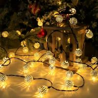 Luces De Cadena Solar Morroccan Ball 5M/6M Impermeables 8 Modos Para Jardín Decoración De Fiesta Dormitorio Luz De Año Nuevo - details 0