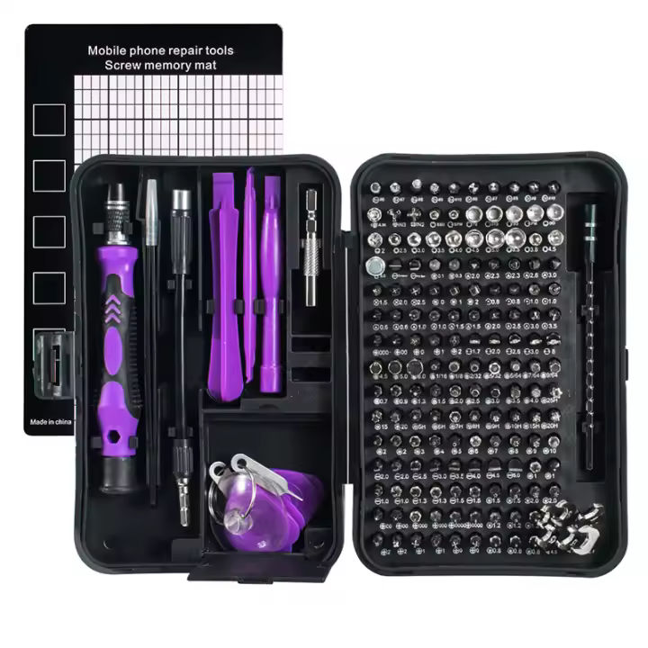 Juego De 170 Destornilladores Magnéticos De Torx Y Phillips Para Reparación De Teléfonos Cámara PC Herramienta Multifuncional De Bricolaje Kit De Destornilladores Con Mango - 1