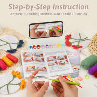 Kit De Crochet Para Principiantes KRABALL Con Instrucciones Tejido Fácil Herramientas De Artesanía DIY Incluye Hilo Agujas Y Gancho - details 2