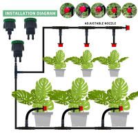 Kit De Riego Por Drip Para Jardín 5-50M Sistema Automático De Riego Para Plantas Bonsái Maceta Césped Flores Verduras Invernadero Con Boquillas 1/4'' - details 3