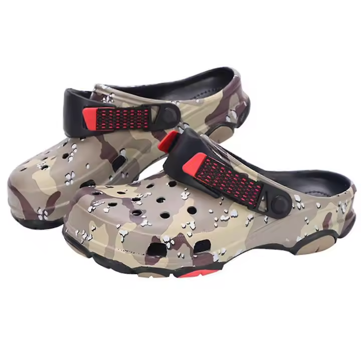 Unisex Classic All Terrain Camo Clogs Adjustable Strap Slip On Sandals - 1