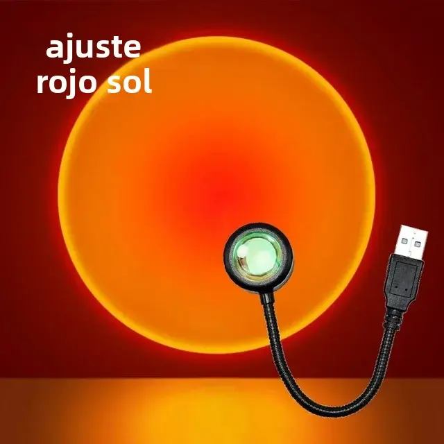 Luz De Noche De 16 Colores Con Efecto De Puesta De Sol Incluye Auriculares Y Control Remoto Luz Atmosférica Con Forma De Bola - 1