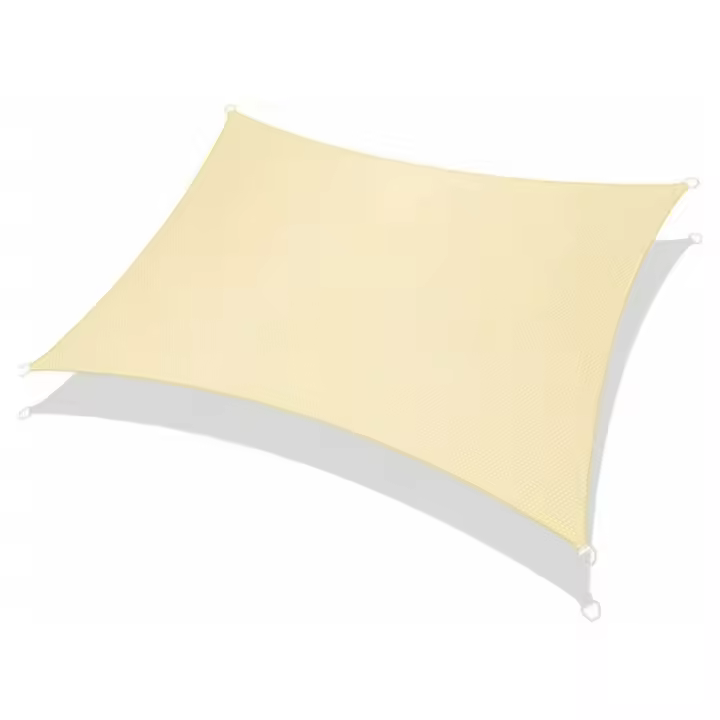 Vela de Sombra Rectángulo Arena 3×5 Metros, Lona Impermeable 95% de Protección UV, para Exteriores, Jardín y Patio, Césped, Pérgola de Patio - 1