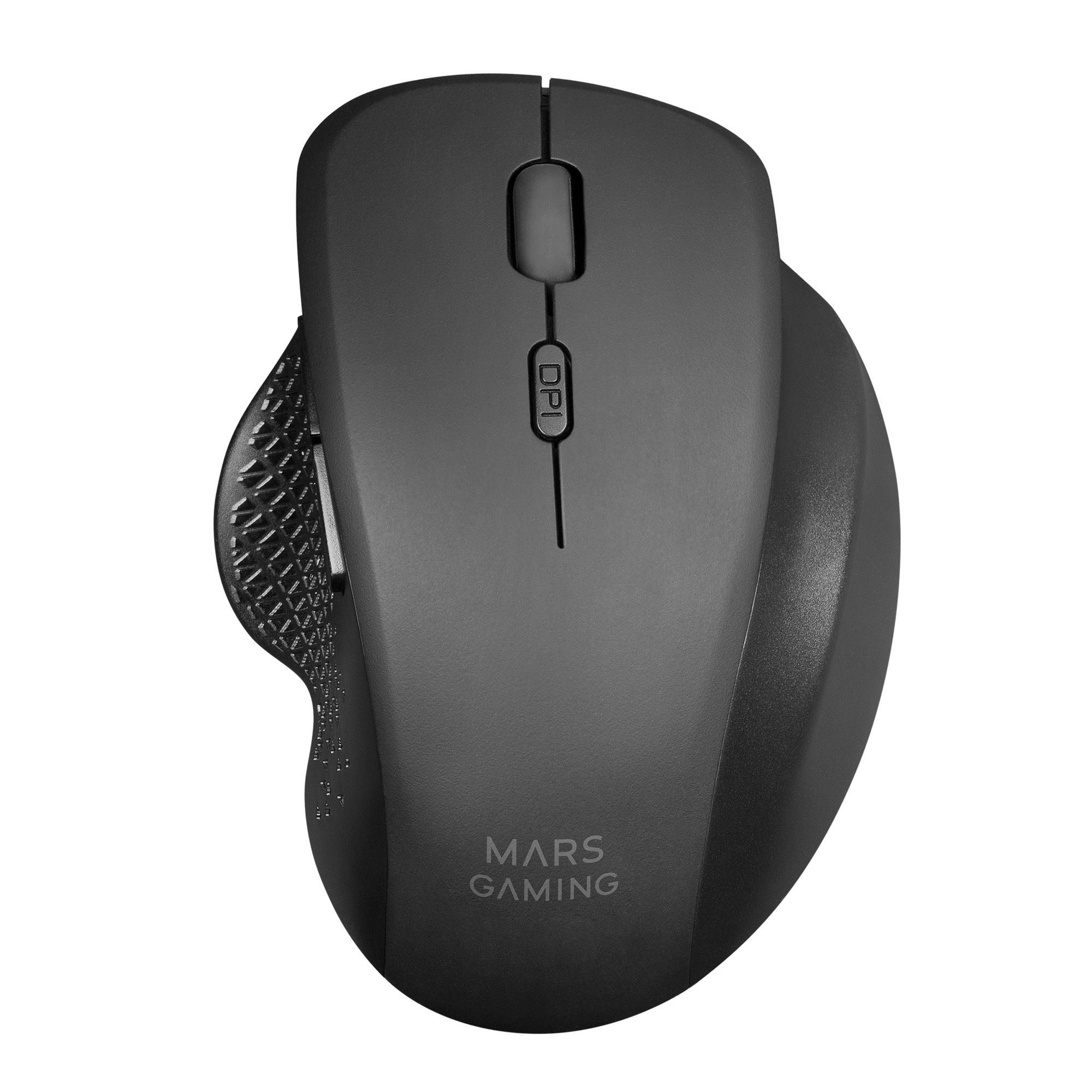 Mars Gaming MMWERGO, Ratón Inalámbrico Ergonómico, Compatibilidad PS4/PS5/XBOX/PC/Mac, Ratón PC Negro o Blanco