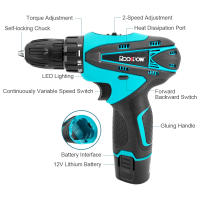 Taladro Eléctrico Recargable Sin Cable 12V Motor Sin Escobillas Adecuado Para Batería Makita 18V Herramienta De Impacto - details 6