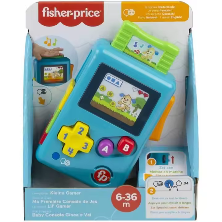 Mattel Fisher-Price Ríe y Aprende Consola Portátil Multilingüe para Bebés y Niños - 1
