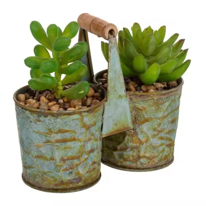 Maceta con plantas artificiales 15x7,5x15 - 1