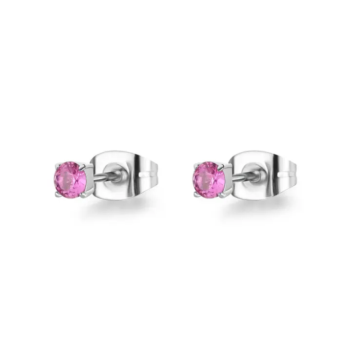 SDZ48 S'AGAPò DAZZLY 3mm Pendientes de Cristal Rosa S'Agapò - 1