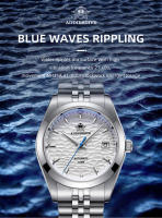 Reloj Mecánico Automático ADDIESDIVE Para Hombre Resistente Al Agua De 10 Barra Material De Pulsera Y Carcasa De Acero Inoxidable Cristal De Zafiro Luminoso Dorado Estilo Casual Y De Negocios - details 0
