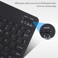FGNS Teclado Español Ñ para Tablet, Teclado Bluetooth  Inalámbrico Portátil para Ultra Delgado para Cualquier Sistemas Operativos iOS Android Windows,Compatible con iPad Galaxy Tab Tablets Portátil Teléfonos Inteligentes(Negro Blanco) - details 1