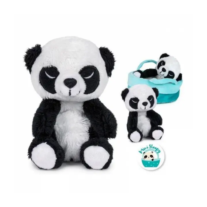PELUCHE FAMOSA SOFTIES MINI SLEEPY PANDA CON NANA - 1