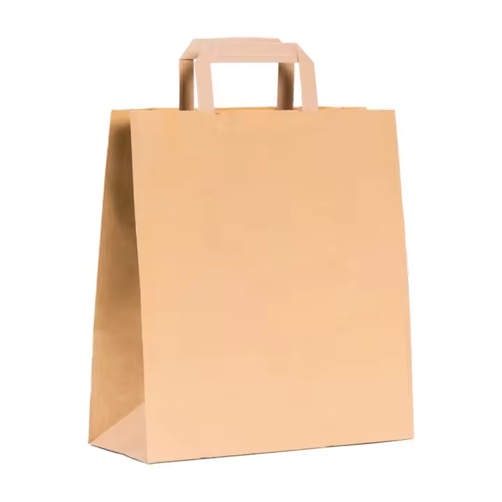 MAC EMBALAJES Bolsa de papel kraft liso 22+10X28 (Pack 50 Unds.) 100% reciclables y respetuosas con el medioambiente - 1