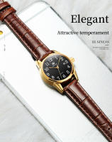Reloj De Cuarzo Clásico Para Hombre OLEVS Con Correa De Cuero Marrón Y Fechador Resistente Al Agua Dial Digital Estilo De Negocios - details 6