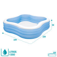 Piscina hinchable intex cuadrada 229x229x56 cm - 1.250 litros - details 5