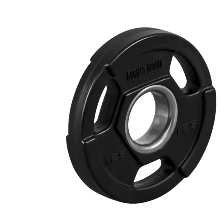 Gorilla Sports Discos de pesas olímpicos pro con triple agarre en vinilo - 1