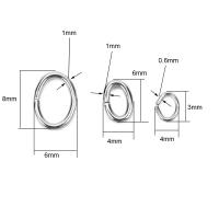 100pcs Anillos Saltarines De Acero Inoxidable Ovalados Para Creación De Joyería DIY Conectores De Collar Accesorios De Pulsera Tamaños 3*4/4*6/6*8m - details 0