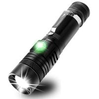 Linterna Portátil Recargable Zoom White Beam Light De Larga Distancia Tipo-C USB Para Exteriores Y Hogar Material De Aluminio Luz LED Impermeable - details 34