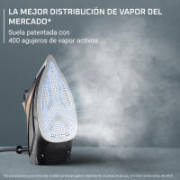Plancha de vapor Eco Intelligence de Rowenta, tecnología Eco Intelligence, diseño ecorresponsable, potente distribución del vapor, punta de alta precisión, segura y fácil de usar, DW6341D1 - details 0