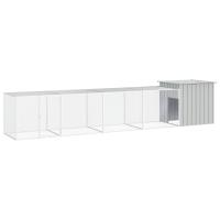 vidaXL Gallinero de acero galvanizado 500x91x100 cm jaula gallinero Color Gris,  Antracita, y mas - details 0