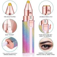 Afeitadora Facial Recargable 2 En 1 Para Cabello Facial Y Cejas Con Luz LED Integrada Y Corte Sin Dolor Rasador Facial USB - details 2