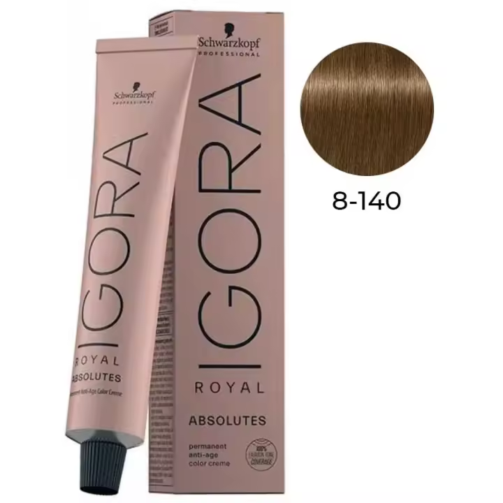 Tinte Igora Royal Absolut / Schwarzkopf - 8.140 Rubio Claro Ceniza Beige Natural - 1