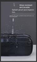 Bolsa De Viaje Para Hombres En Cuero Grande Con Múltiples Bolsillos Y Diseño Portátil Bolsa De Cosméticos De Negocios Con Cierre De Cremallera - details 4
