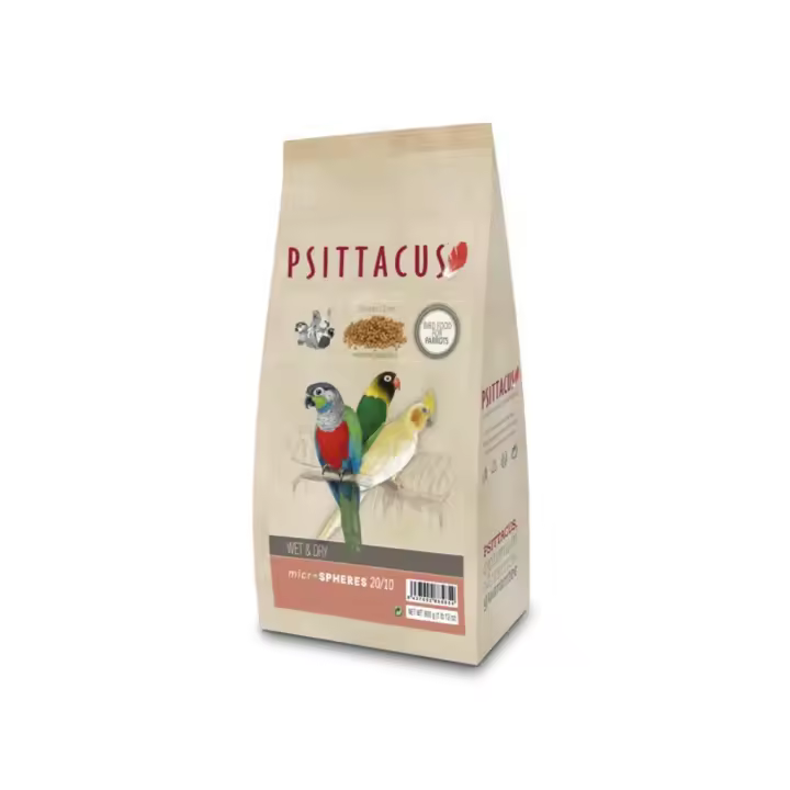 PSITTACUS - Wet & Dry Microspheres 20/10 - Pienso completo micro extrusionado para aves Psitácidas Pequeñas y Medianas (Microsferas Húmedas y Secas) - 1