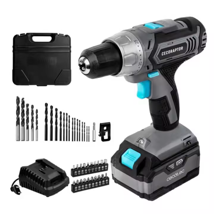Taladro atornillador Cecotec CecoRaptor Perfect Drill 4020 Advance 20V 4000mAh 1550rpm gris - 1