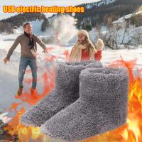 Botas De Nieve Calientes Invierno Con Calentador USB Zapatos Eléctricos Plush Para Hombres Y Mujeres Botas Calefactadas Lavables Para Los Pies - details 6