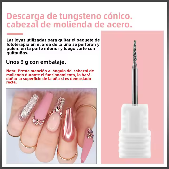10 Estilos De Brocas De Carburo De Tungsteno Para Uñas Herramientas De Archivo Eléctrico Para Manicura pro Efile Cortador De Barra De Pulido Fin - 1
