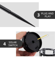 2PCS Luz Solar Para Camino Exterior Impermeable Decorativa Para Jardín Paisaje De Yarda Trasera Iluminación De Camino - details 4