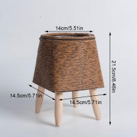 Escalera Floral Nórdica En Imitación De Rotura Con Cestas De Flores Tejidas Y Piernas Desmontables Soporte Para Plantas Decoración De Jardín Y Hogar - details 3