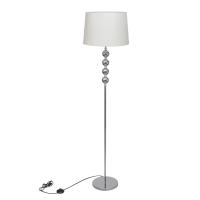 vidaXL Lámpara de Pie con Pantalla de Tela y Soporte de Metal Luz Suelo Color Blanco,  Negro, y mas - details 0