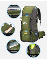 Mochila De Viaje 50L Para Hombres Y Mujeres Mochila Grande De Camping Senderismo Montañismo Deportes Al Aire Libre Impermeable Con Bolsillo Para Zapatos - details 5