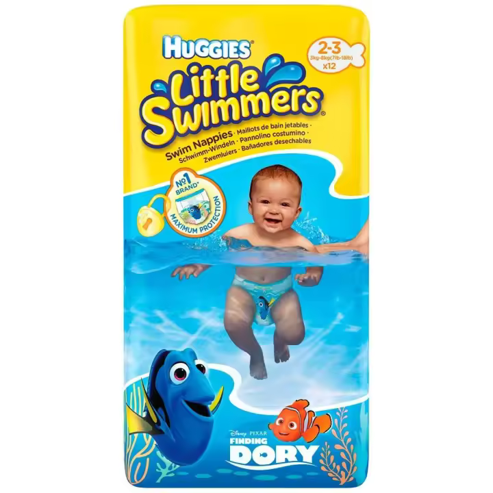 Huggies Pañal Bañador Swimmers 3-8Kg 12Uds - 1