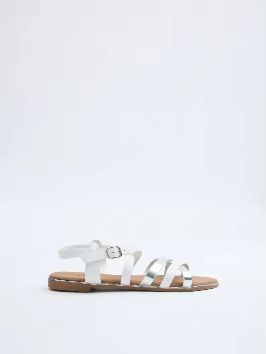 Sandalias de polipiel brillantes, tiras ajustables, planta acolchada y suela de goma para comodidad INSIDE - 1