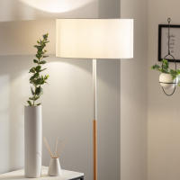 Ledkia Lámpara de Pie Silinda - Diseño Nórdico en Madera y Metal con Iluminación LED Personalizable - details 2
