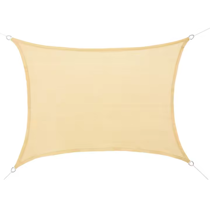 Toldo rectangular 3*3m, lona de HDPE, transpirable, 99% resistente a los rayos UV, adecuado para exteriores, terrazas, jardines, patios (color caqui) - 1