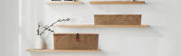 Cesta De Almacenamiento Tejida a Mano Con Tapa Para Ropa Y Polvo Caja Rectangular Organizador De Sundries Con 3 Secciones - details 11