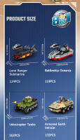 SEMBO 942PCS Bloques De Construcción Transformables Mecha Defensor Deformación Juguetes Educativos Para Niños Helicóptero Barco Tanque Regalos Para Niños - details 4