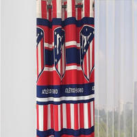 Atletico Madrid  - Cortina Atletico Madrid con ollaos de 150 cm. Ancho x 260 cm. Alto (composición 50% algodón-50% poliéster) (1 unidad) - details 1