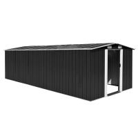 Caseta de jardín metal antracita 257x580x181 cm Decoración de muebles de jardín al aire libre - details 0