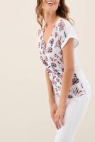 Blusa Salsa talla XS ,Cuello en V estampado floral 50%algodon ,50%modal - details 2