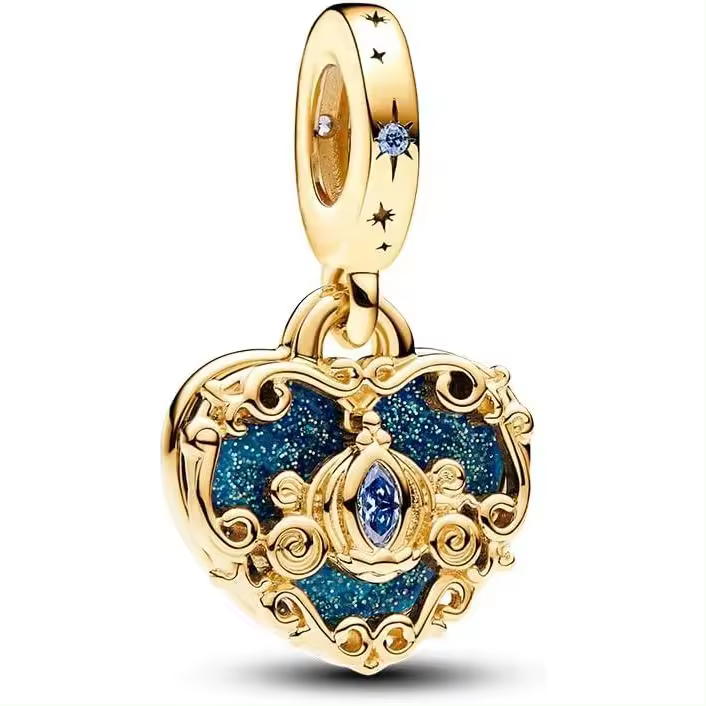 Cobre bañado en plata. Compatible con Europeo Pulsera Collar,Charms de Para Niña Mujer - 1